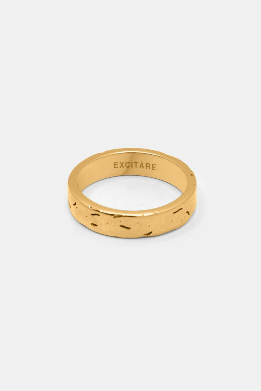 EXCITÀRE Brand Ring in gold, front view product photo