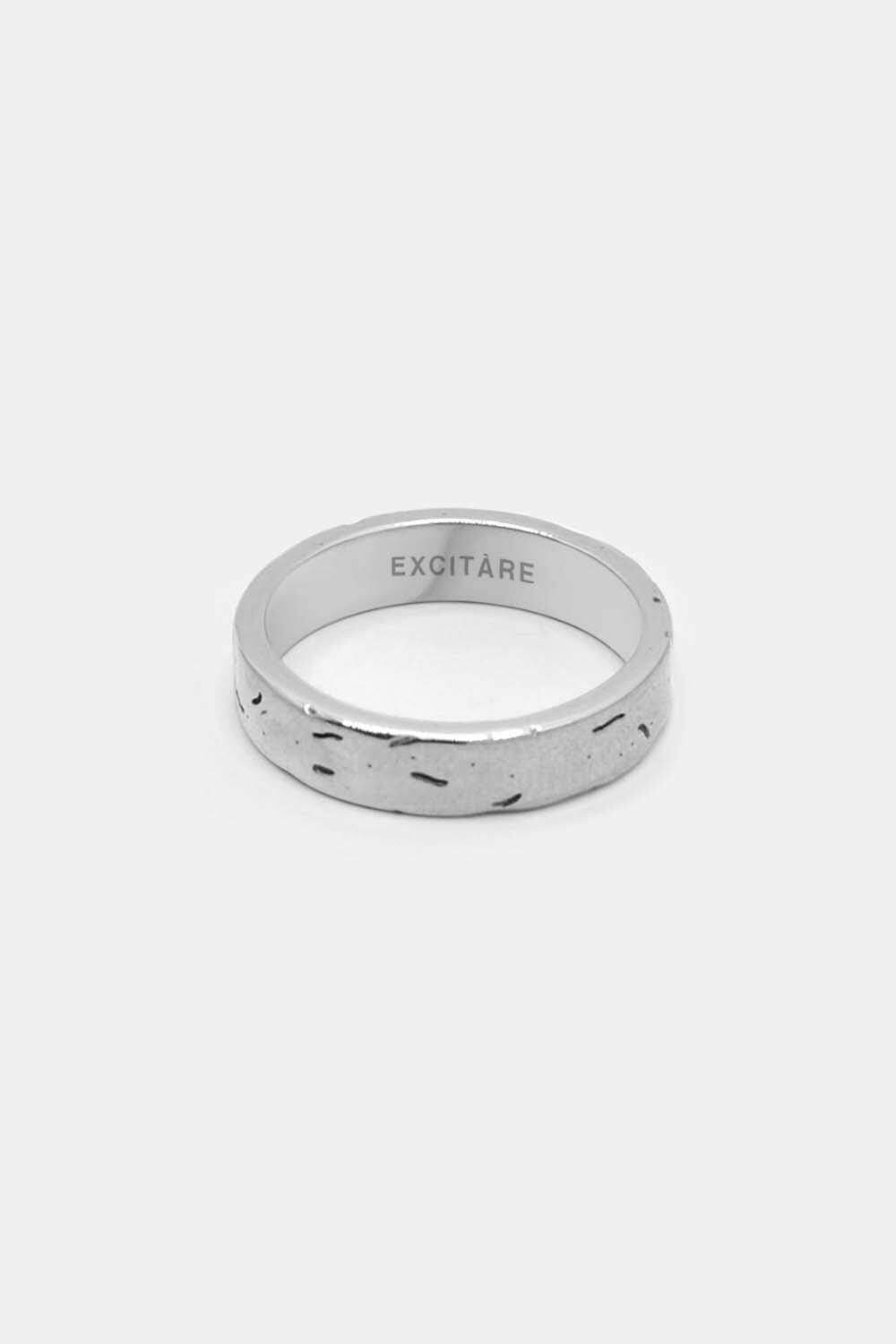 EXCITÀRE Brand Ring in silver, front view product photo