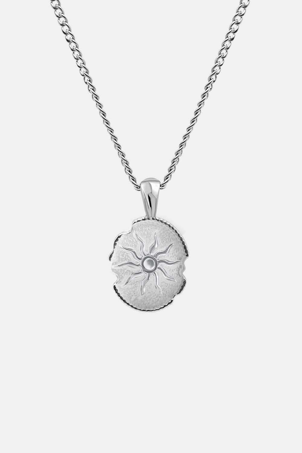 EXCITÀRE Eclipse Necklace in silver, front view product photo