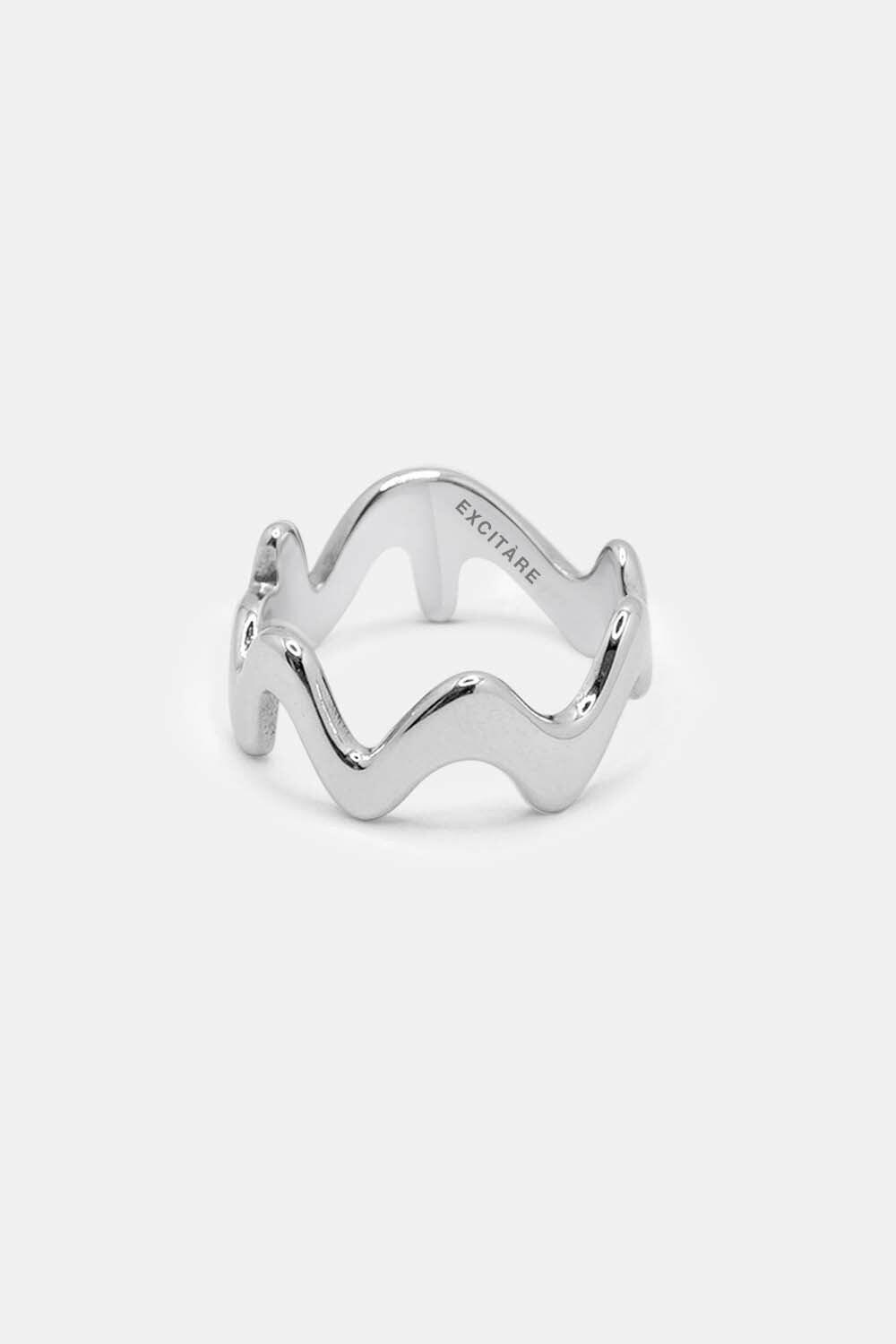 EXCITÀRE Ember Ring in silver, front view product photo