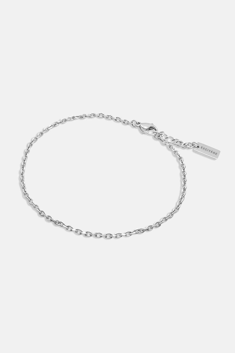 EXCITÀRE Nova Bracelet in silver, side view highlighting chain design