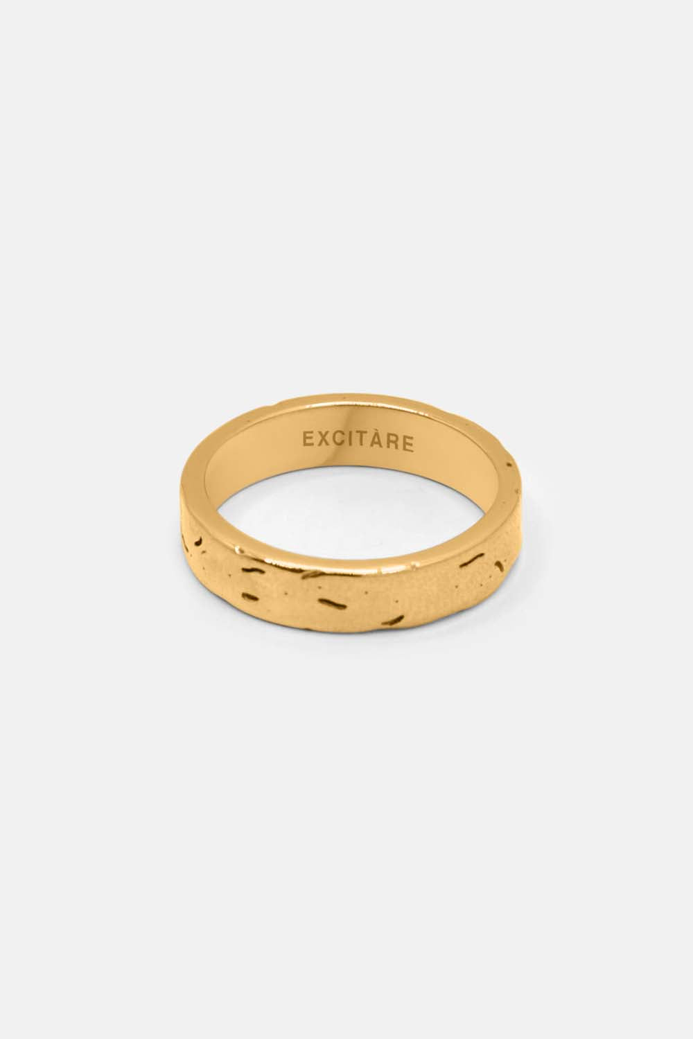 EXCITÀRE Brand Ring in gold, front view product photo