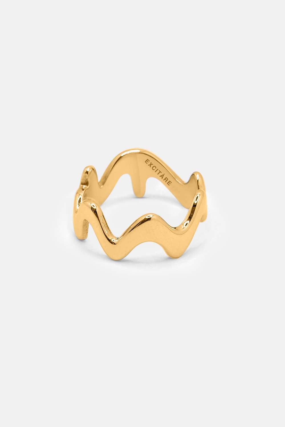 EXCITÀRE Ember Ring in Gold, front view product photo