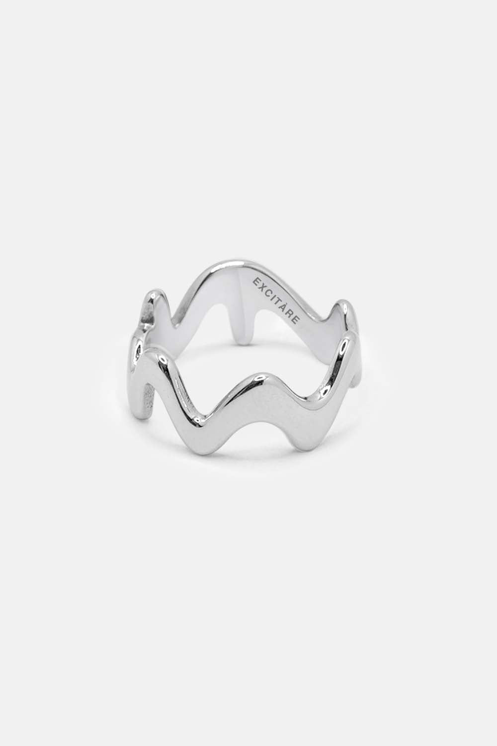 EXCITÀRE Ember Ring in silver, front view product photo