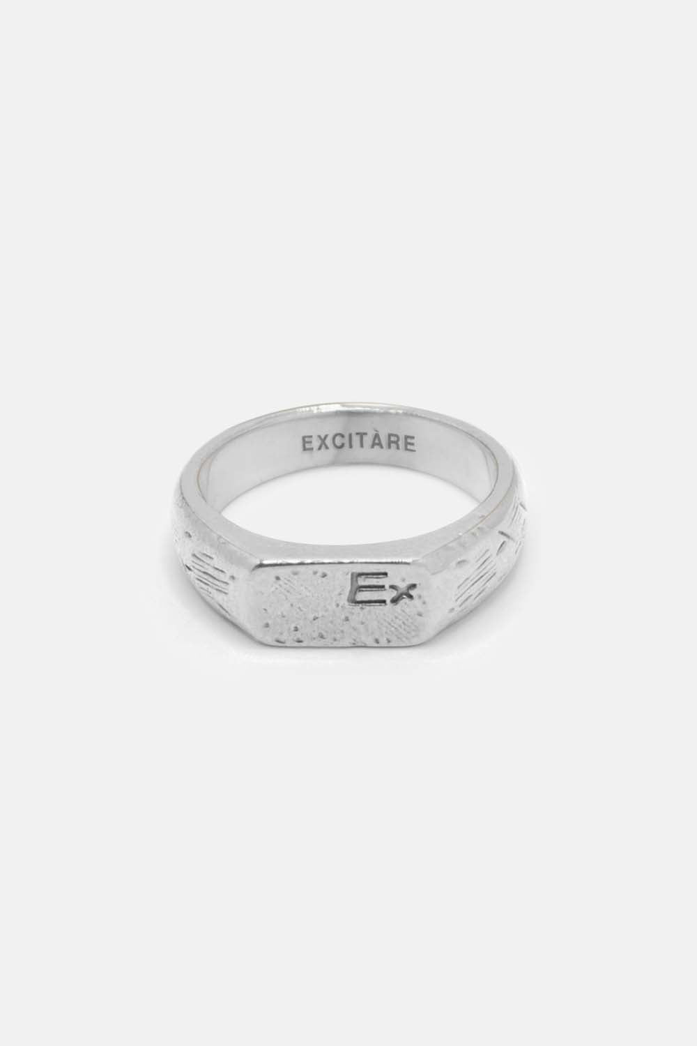 EXCITÀRE Excitàre Ring in silver, front view product photo