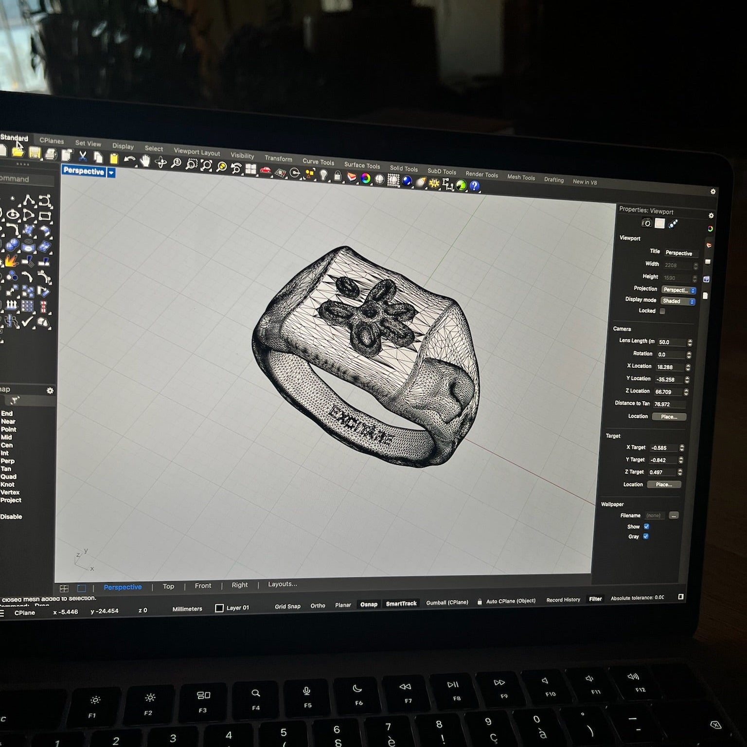 3D digital design of EXCITÀRE jewelry during the creation process